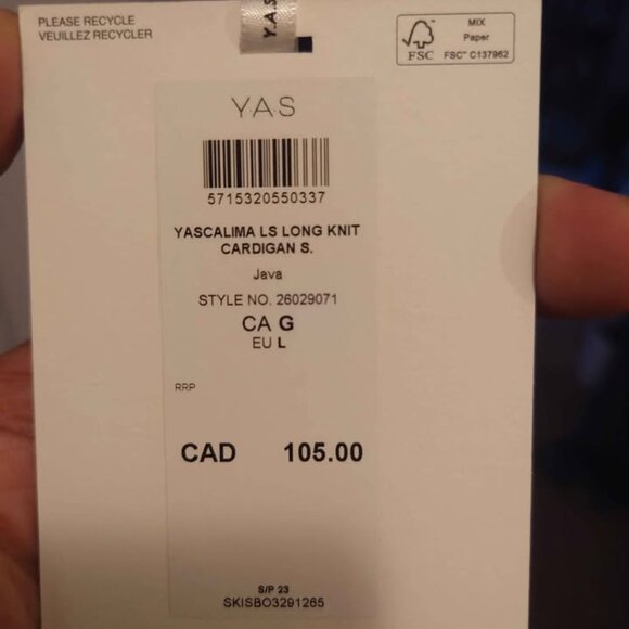 Y.A.S Women's Long Knit Cardigan (Large) - Picture 3 of 5